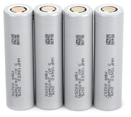 Batería recargable cilíndrica de 2600mAh de iones de li 18650 de iones de li a baja temperatura