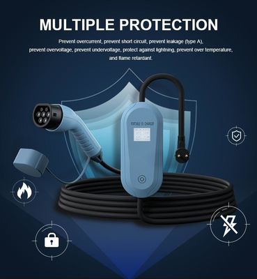 Cargador portátil para vehículos eléctricos 3.5kw 16A 1.8kg Cargador móvil EV