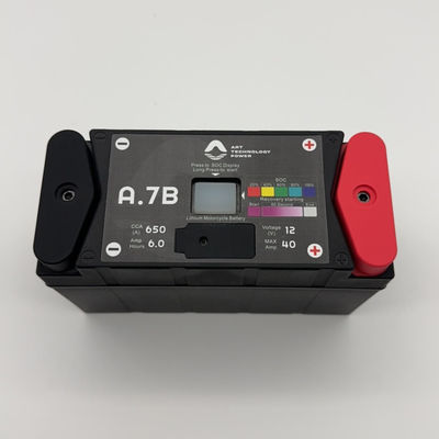 Batería de arranque de motocicleta de 12 V de color negro LiFePO4 A7BS 650 Pico CCA
