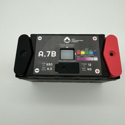 Batería de arranque de motocicleta de 12 V de color negro LiFePO4 A7BS 650 Pico CCA