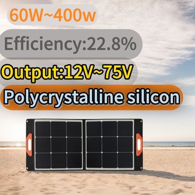 75W*4PCS Celdas paneles solares plegables negros para requisitos de carga al aire libre