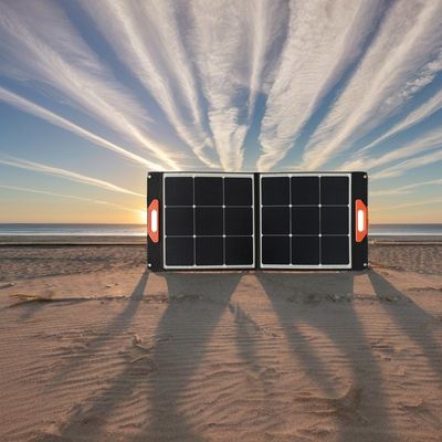 Cargador de energía solar plegable de silicio monocristalino para barcos de caravanas