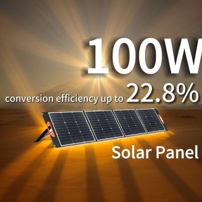 Panel solar de silicio monocristalino 100W 200W Células fotovoltaicas Modulo Panel solar plegable portátil