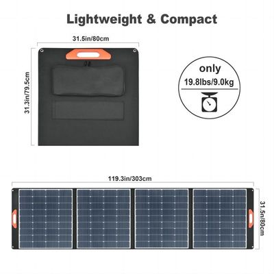 22Eficiencia de conversión del 0,8% Panel solar portátil para teléfonos inteligentes Computadoras portátiles Acampada