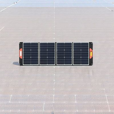 Kit fotovoltaico solar plegable para centrales eléctricas y viajes de campamento 100W 12V soporte ajustable