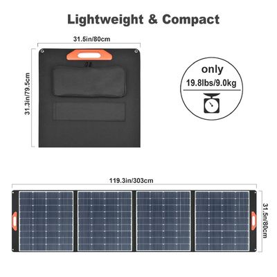 Panel solar portátil de silicio monocristalino para el suministro de energía en el sistema de almacenamiento de energía