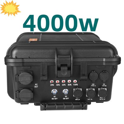 Estación de energía portátil de carga ultra rápida de 4000W con batería de litio LiFePO4 de 42 kg