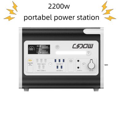 Estación eléctrica portátil de emergencia con capacidad nominal de 2048wh y potencia de salida solar