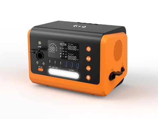 Fuente de alimentación portátil de 600 W con carga inalámbrica y batería LiFePO4