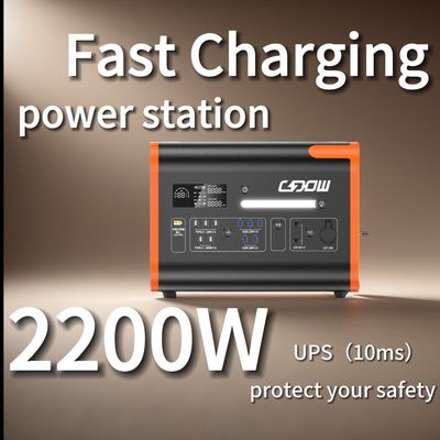 Estación de energía solar portátil de potencia máxima de 4400W con protección BMS y onda senoidal pura