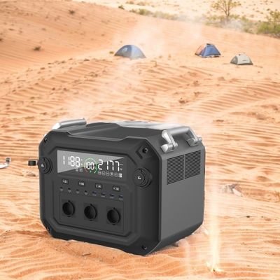 Generador solar de alta potencia de 2500W 2340wh 110V 120V con material de cáscara de perfil de aluminio ABS