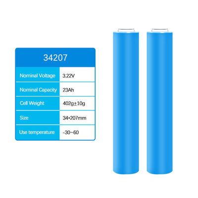 34207 3.2V Batería de litio hierro fosfato 23Ah Concha cilíndrica de aluminio