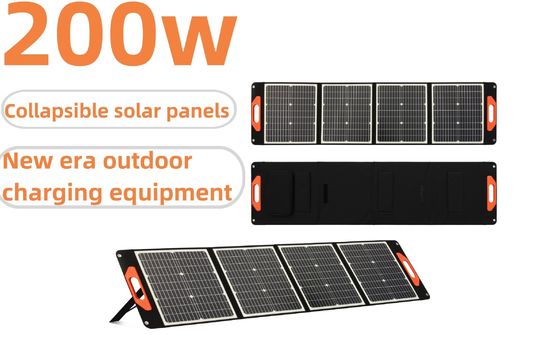 Paneles solares plegables 200W Silicio monocristalino Ideal para el campamento en el exterior