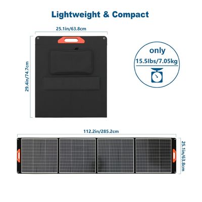 300W paneles solares plegables para camping células monocristalinas sistema de hogar pequeño