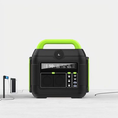 Fuente de alimentación de almacenamiento de energía al aire libre portátil de 600W con pantalla digital y entrada de 110V/220V