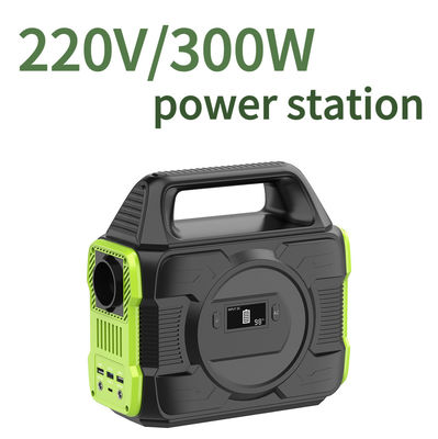 110V 220V Fuente de energía solar Portátil 300W Banco de energía de batería con pantalla de cristal líquido