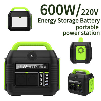 Banco de energía portátil multifunción con 600W de salida y batería de litio de larga duración