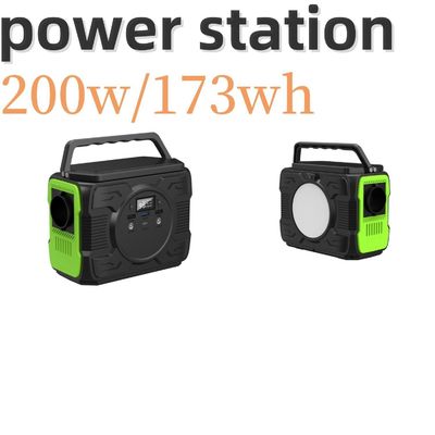 Estación de energía portátil de 200 W con carga solar y batería de iones de litio