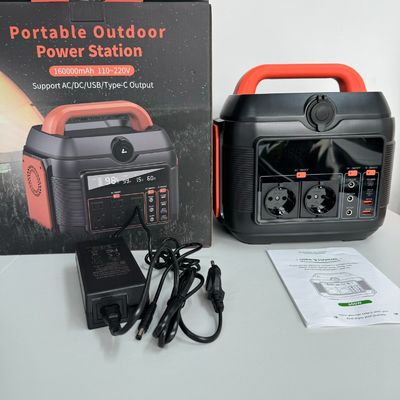 576wh 600W Generador de energía solar portátil para viviendas al aire libre
