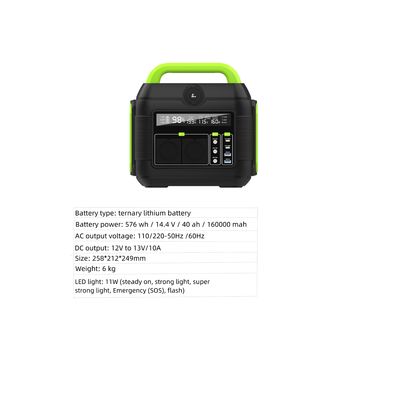 Generador solar portátil de 600W para central eléctrica móvil S6 Recargable y ligero