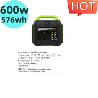 Color personalizable S6 600W Estación de energía solar portátil silenciosa para actividades al aire libre