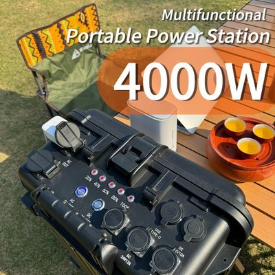 4000W generador solar de respaldo Estación de energía portátil con luz de pantalla