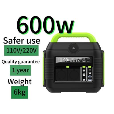 Estación eléctrica portátil de 6 kg 576wh Mini generador solar Negro Verde