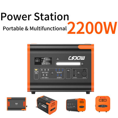 Estación eléctrica portátil para el hogar Generador solar de alta potencia de 2200W