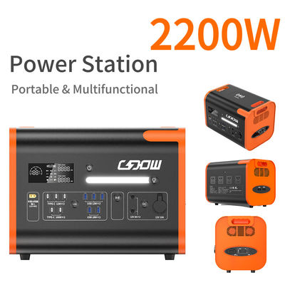 Onda senoidal pura 2200W Estación eléctrica portátil de emergencia Estación eléctrica 2200 Watt