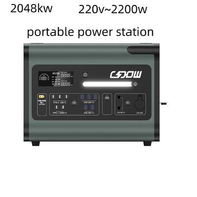 Luz de emergencia de campamento al aire libre y tesoro de carga con estación de energía portátil