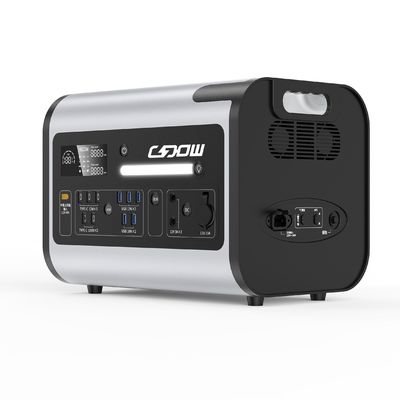 Estación de energía solar portátil de 2200W con batería LiFePO4 y salida de cargador para automóviles 12V/10A