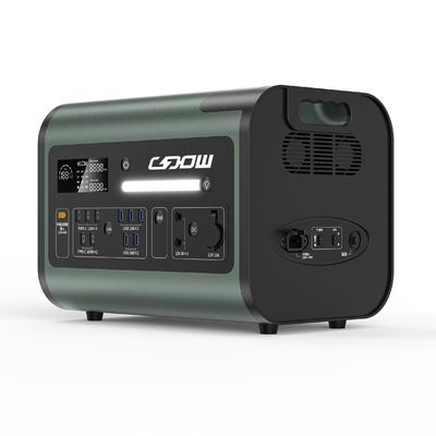 Estación de energía solar portátil de 2200W con batería LiFePO4 y salida de cargador para automóviles 12V/10A