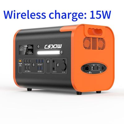 Generador portátil de 2200W con banco de alimentación de salida de 230V AC/DC y carga inalámbrica de 15W