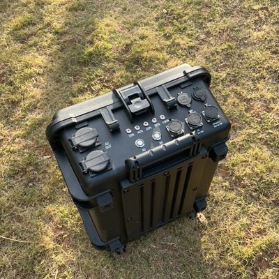 Modo de transporte varilla de tracción portátil con polea 3000W LiFePO4 Batería BMS Estación de energía solar