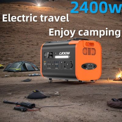 Capacidad de energía Estación eléctrica portátil 600W 2000W 2200W Negro con protección BMS naranja