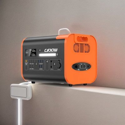Capacidad de energía Estación eléctrica portátil 600W 2000W 2200W Negro con protección BMS naranja