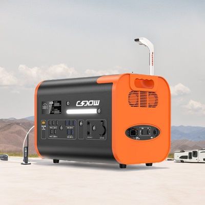 Capacidad de energía Estación eléctrica portátil 600W 2000W 2200W Negro con protección BMS naranja