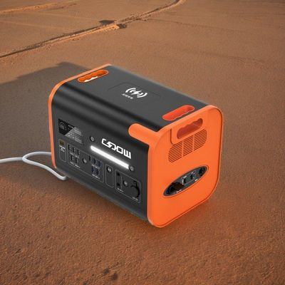 Capacidad de energía Estación eléctrica portátil 600W 2000W 2200W Negro con protección BMS naranja
