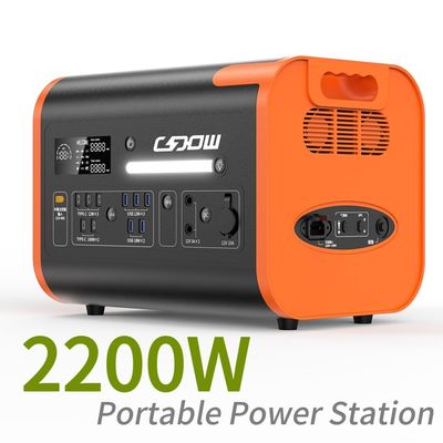 Estación eléctrica portátil de 2200W con Invertidor de contenedor de baterías LiFePO4 y controlador solar