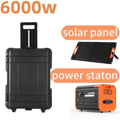 110V 220V Almacenamiento de alta potencia 6000W Estación de energía móvil al aire libre para emergencias