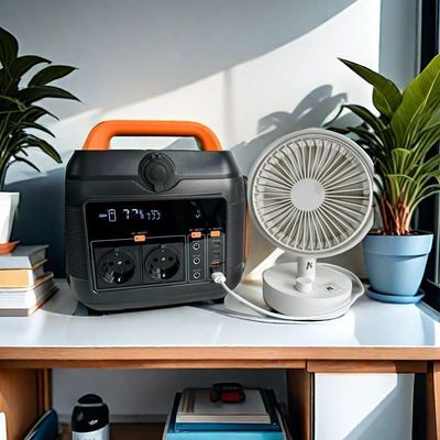 Generador solar de emergencia para el hogar de color naranja de 600W con toma de corriente alterna estándar nacional