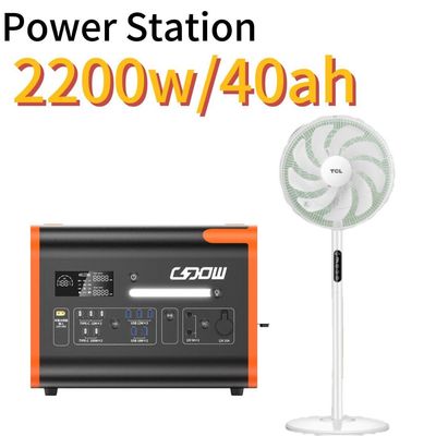 2048wh 2200W Estación de energía de almacenamiento de energía solar portátil con inversor de onda senoide pura