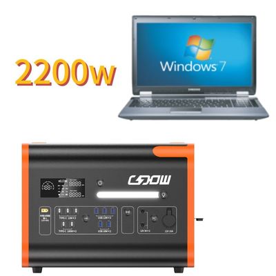 2048wh 2200W Estación de energía de almacenamiento de energía solar portátil con inversor de onda senoide pura