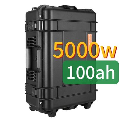 Material de la cáscara de aleación ABS 5000W100ah Batería de litio de gran capacidad Central de energía solar