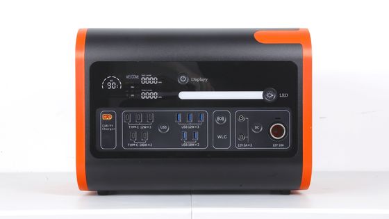 2200W40ah Carga inalámbrica Estación de energía de almacenamiento de energía solar en naranja caliente con negro