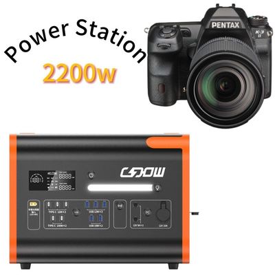 Estación eléctrica de batería de litio para emergencias familiares de gran capacidad 2200W/2048wh
