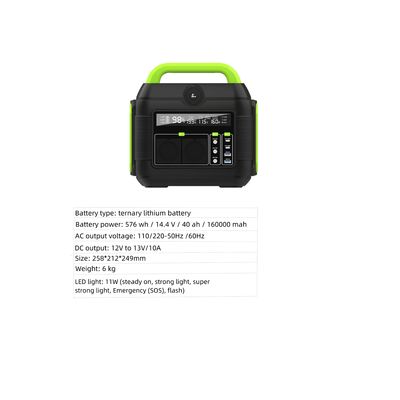 600W/576wh Generador solar exterior Estación de energía portátil S6 con color personalizable