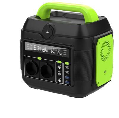 Estación eléctrica de batería de iones de litio al aire libre de 600W con iluminación LED y salida QC3.0