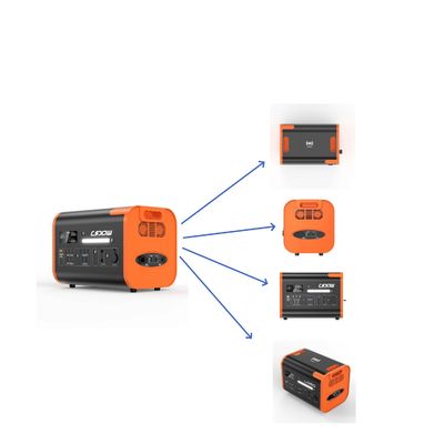 Estación de energía portátil UPS de 1500W/2200W/3000W con toma de corriente alterna en color naranja negro