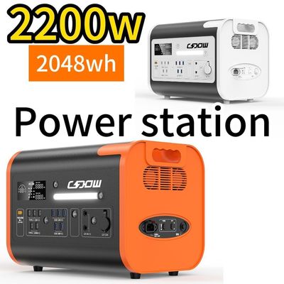 2200W/40ah 2024 Estación de energía portátil Negro Naranja Color para viajes al aire libre